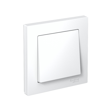 Выключатель встраиваемый Schneider Electric AtlasDesign 1 кл. белый, без подсветки,