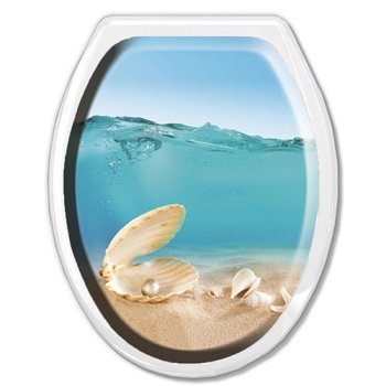 Сиденье для унитаза Лазурный берег пластик цвет голубой