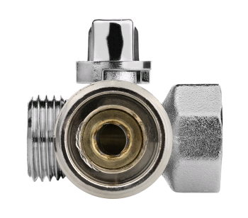 Кран шаровый ручка - флажок MPF 1/2"х3/4"х1/2" ВН-НР-НР латунь