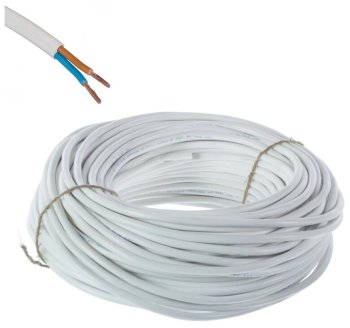 Провод  ПВС 2х2,5 б-100м белый Промстройкабель