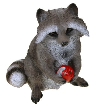 Садовая фигура Енот с яблоком 25см