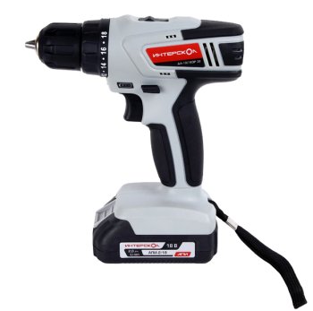 Дрель-шуруповерт аккумуляторная Интерскол ДА-10/18ЭР 35 Li-lon 18В 2x2Ач 35Нм