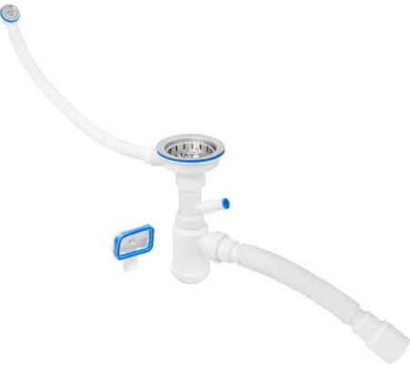 Сифон MasterProf для кухни 3 1/2" 40 мм 500 мм с переливом