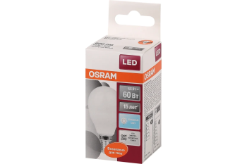 Лампа светодиодная Osram E27 6,5Вт 840К нейтральный белый шар (G)
