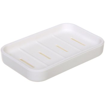 Мыльница Агата пластик цвет белый настольная