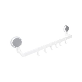 Полотенцедержатель 6 крючков вакуумная присоска белый