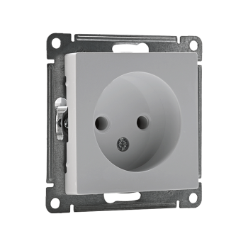 Розетка силовая одноместная встраиваемая Schneider Electric AtlasDesign без заземления, цвет белый, арт. ATN000141
