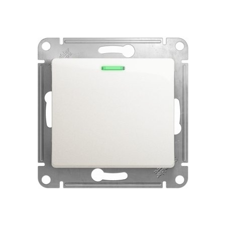 Выключатель встраиваемый Schneider Electric Glossa 1 кл. перламутр, с подсветкой, арт. GSL000613