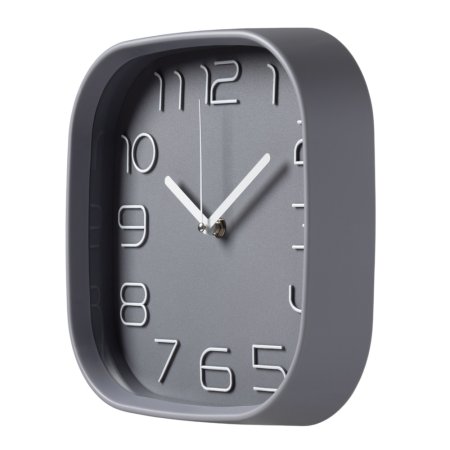 Часы настенные  Классика 25х25см цвет серый