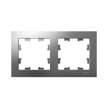 Рамка Schneider Electric AtlasDesign 2 поста, цвет сталь, арт. ATN000902