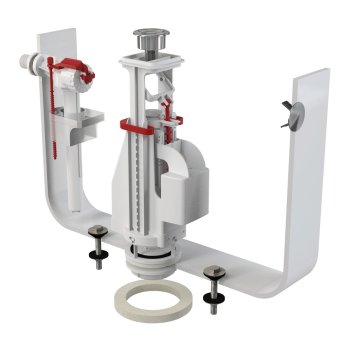 Арматура с нижней подводкой кнопка 2 режима хром Alcadrain