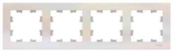 Рамка Schneider Electric AtlasDesign 4 поста, цвет жемчуг, арт. ATN000404