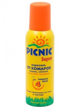 Аэрозоль от клещей и комаров Picnic Baby 125мл