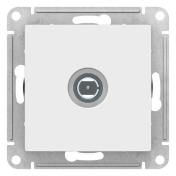 Розетка TV коннектор встраиваемая Schneider Electric AtlasDesign цвет белый, арт. ATN000193