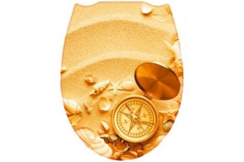 Сиденье для унитаза Компас пластик цвет коричневый