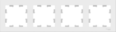Рамка Schneider Electric AtlasDesign 4 поста, цвет белый, арт. ATN000104 Рамка Schneider Electric AtlasDesign 4 поста, цвет белый, арт. ATN000104