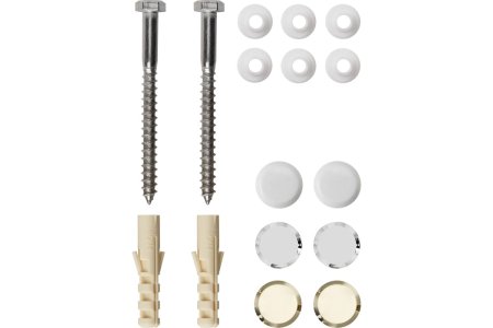 Крепление для унитаза и писсуара для унитаза к полу MasterProf 6мм 2 шт цвет белый/хром/золото