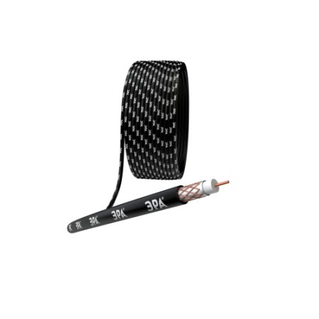 Кабель коаксиальный RG6 б-100м черный (для наружн.установки) Эра арт.Б0044604