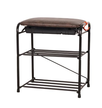 Банкетка с сиденьем 2-х ярусная Альфа13 48х 45х 30см цвет черный