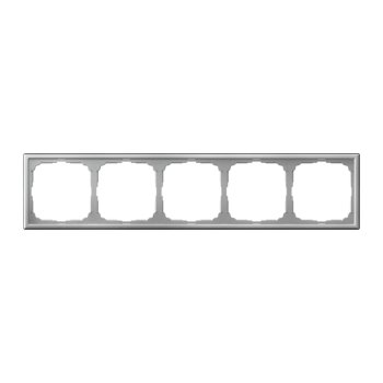 Рамка Systeme Electric ARTGALLERY 5 постов, цвет алюминий, арт. GAL000305