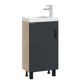 Тумба напольная Тимбер 68х45х26см цвет серый матовый