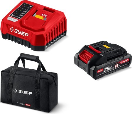 Дрель-шуруповерт аккумуляторная Зубр ДШУ-40-22 Li-lon 20В 2x2Ач 40Нм