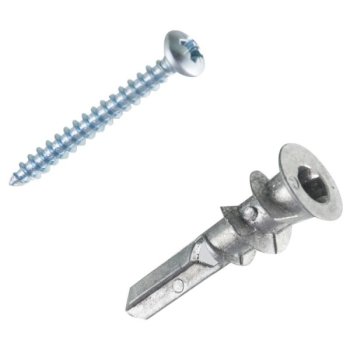 Дюбель для листовых материалов 15х29 мм 4 шт металлический с шурупом