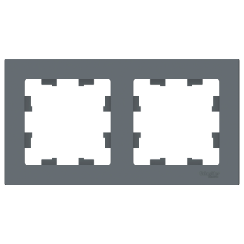 Рамка Schneider Electric AtlasDesign 2 поста, цвет грифель, арт. ATN000702
