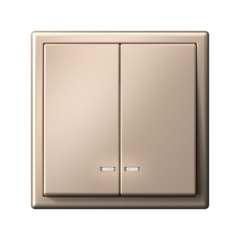 Выключатель встраиваемый Systeme Electric ARTGALLERY 2 кл. песочный, с подсветкой, арт. GAL001253s