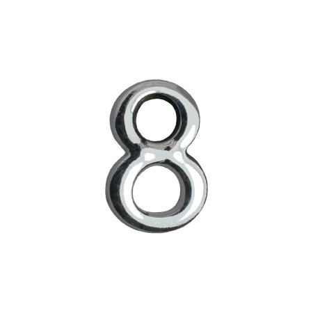 Цифра дверная №8 хром металл