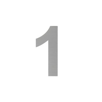 Цифра дверная №1 сатинированный хром пластик