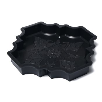 Форма для заливки дорожек Клевер краковский 29х29см черный
