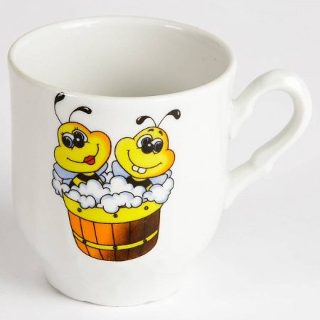 Кружка Пчелы, 220 мл, фарфор цвет белый