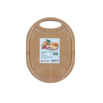 Доска разделочная подвесная 28х21см 12мм бамбук цвет коричневый