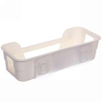 Полка для ванной 1 ярусная прямоугольная Стайл цвет белый