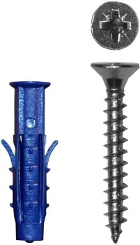 Саморез универсальный с дюбелем 5х30мм 3х30 мм оцинкованный 50шт