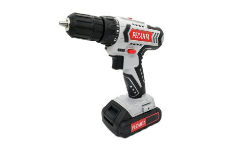 Дрель-шуруповерт аккумуляторная РЕСАНТА ДА-18-2ЛК Li-lon 18В 2x2Ач 50Нм