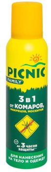 Аэрозоль от комаров Picnic 150 мл