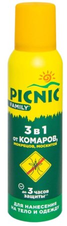 Аэрозоль от комаров Picnic 150 мл