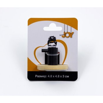 Крючок одинарный цвет черный