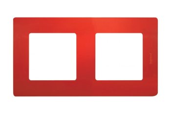 Рамка Legrand Etika 2 поста, цвет красный, арт. 672532