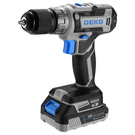 Дрель-шуруповерт аккумуляторная DEKO DKCD20-Li Li-lon 20В 2x3Ач 40Нм