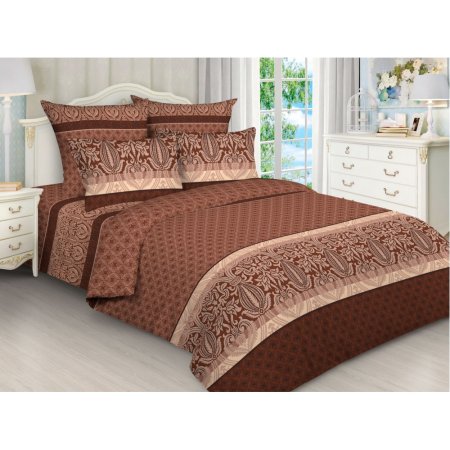 Комплект постельного белья Сонвиль двуспальный бязь коричневый