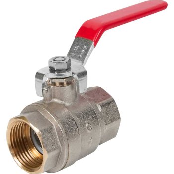 Кран шаровый ручка - рычаг RVC 1" красный вентиль ВН-ВН латунь