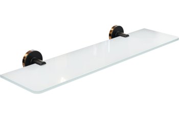 Полка для ванной 1 ярусная прямоугольная LORD цвет черный