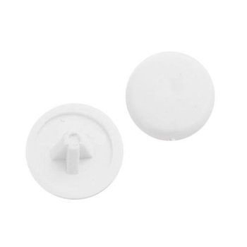 Заглушка-вставка декоративная сферическая 12мм белая 15 шт.