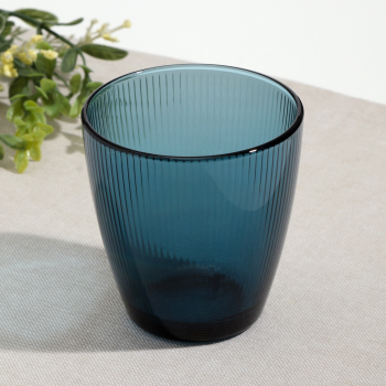 Стакан КОНЦЕПТО СТРАЙПИ ЛОНДОН ТОПАЗ цвет бирюзовый 250мл