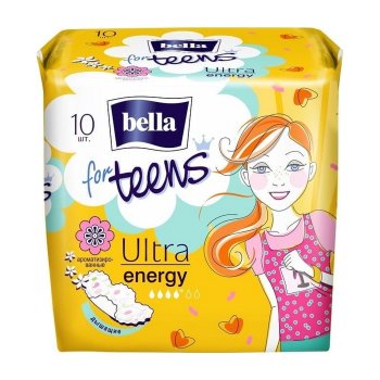 Прокладки гигиенические Bella Energy deo для подростков ультратонкие нормал 10шт