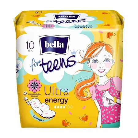 Прокладки гигиенические Bella Energy deo для подростков ультратонкие нормал 10шт