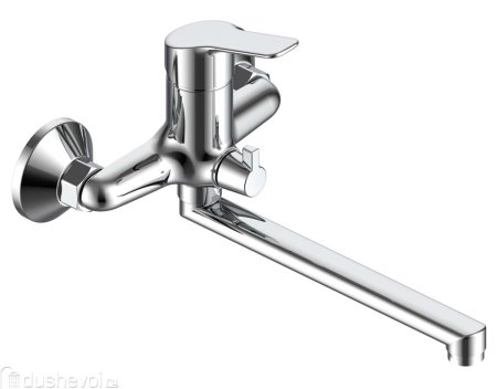 Смеситель для ванны ВОДА Wave хром с душевым гарнитуром